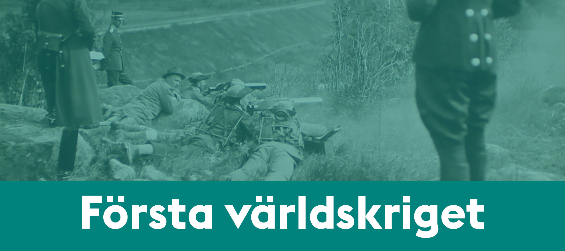 Länk till Stadsarkivets skolvisning på tema Första världskriget