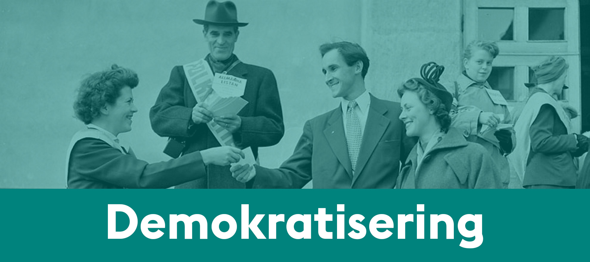 Länk till Stadsarkivets skolvisning tema demokratisering