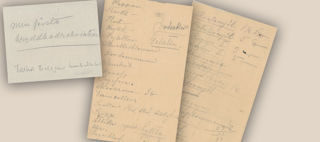 Handskriven text i skrivstil