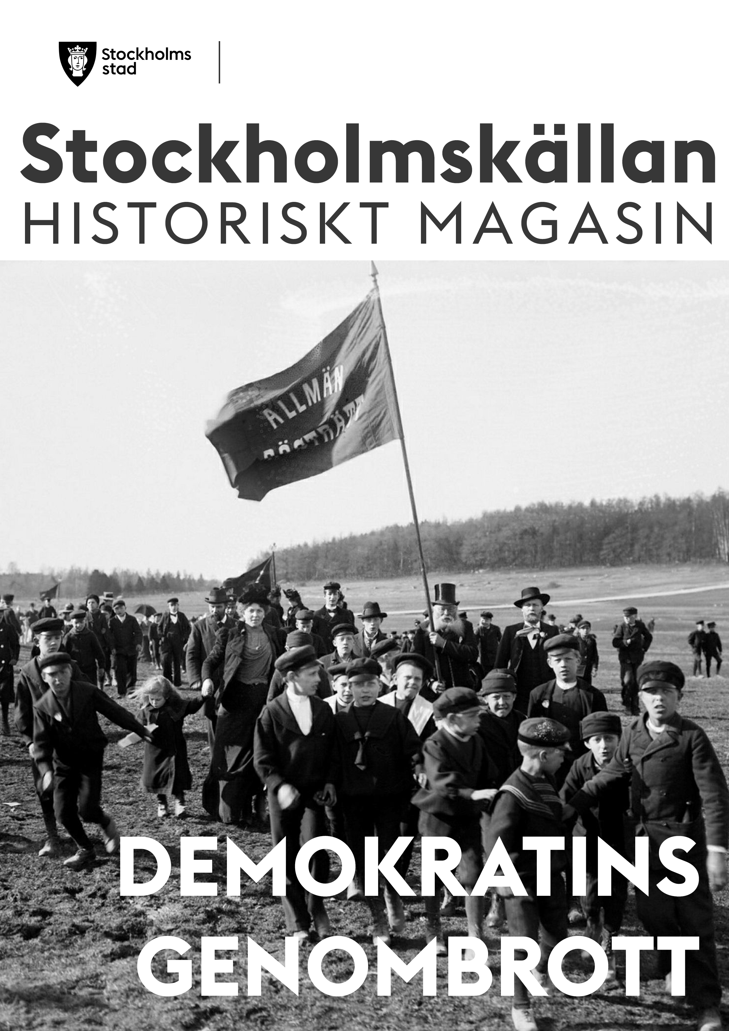 Bild på tidningsomslag med demonstrerande människor