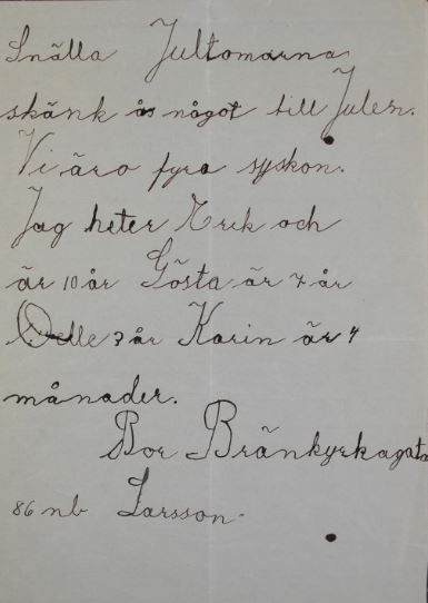 Källmaterial 2 Skrivstilstext på grånat papper