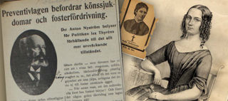 Illustrativt montage av dokument och fotografier