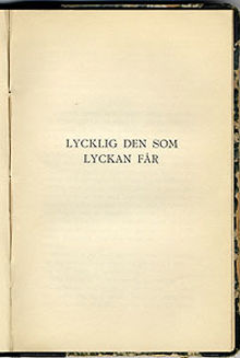 Lycklig den som lyckan får - uppläsning av Maria Sandels novell