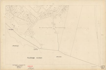 Bladet är ritat i tusch på papper som numera är gulnat