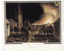 Eldsvådan på Riddarholmen (Kammarrättens hus) 1802