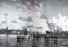 "Inloppet till Stockholm sedt från Dockan" - Axel Lindman 1887