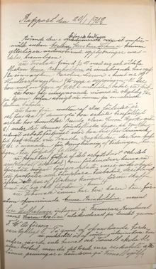 Änkan Axelina Kristina får hjälp med hyran- rapport från Kungsholms församlings fattigvårdsstyrelse1901