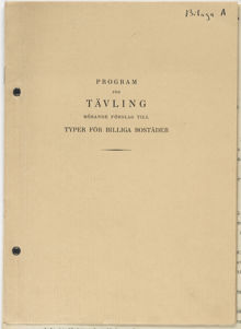 Årstatävlingen 1932 - program till tävlingen