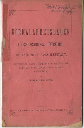 Tryckt text på rött papper