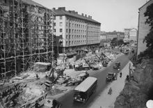 Götgatan under tunnelbyggnad, 26 /8 1932.