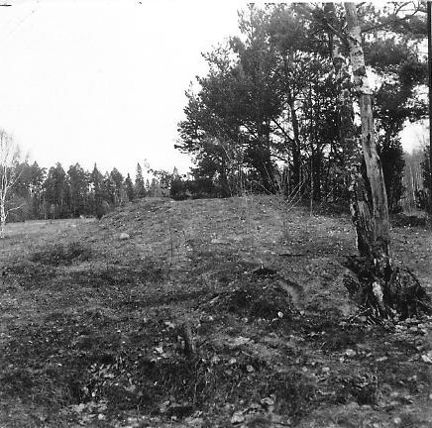 Skärvstenshögen i svartvitt