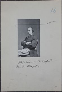 Porträtt av Anton Nyström vid 22 års ålder 1864