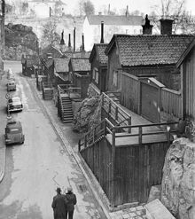 Sågargatan norrut från Åsögatan. Kv. Tjärhovet Större