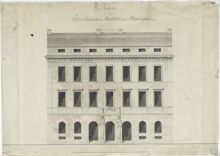 Ritning över Tessinska palatset, Överståthållarehuset