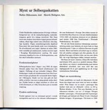 Mynt ur Solbergaskatten / Stefan Håkansson (text), Henrik Hultgren (foto)
