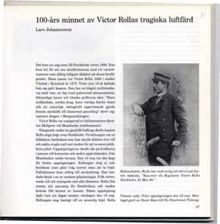 100-årsminnet av Victor Rollas tragiska luftfärd / Lars Johannesson