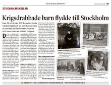 Krigsdrabbade barn flydde till Sverige