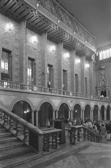 Eldkvarnen 1, Stadshuset. Blå Hallen mot Snäckgången