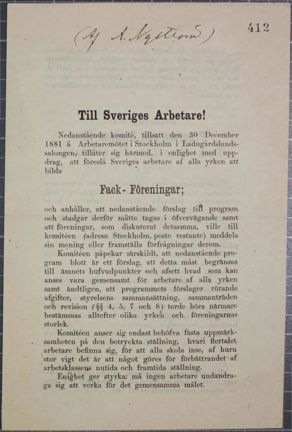 Tryckt text på papper.