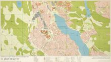 "Officiell karta över Stockholmstrakten" åren 1969-1972. Samlingspost med 25 kartblad