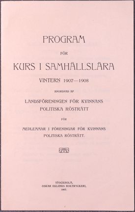 Program i kurs för samhällslära för kvinnor