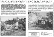 ”FILOSOFENS GRAV” I ENGELSKA PARKEN