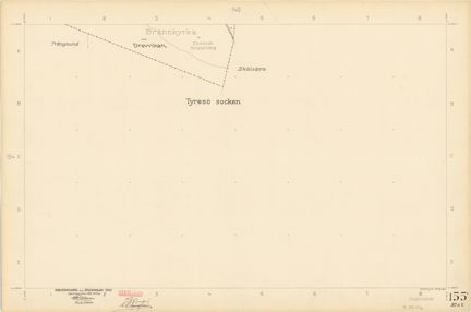Bladet är ritat i tusch på papper som numera är gulnat
