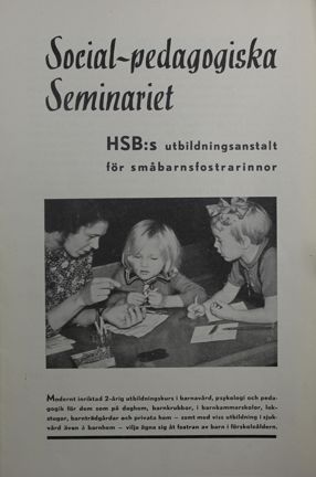 Utbildningsbroschyr för Socialpedagogiska seminariet