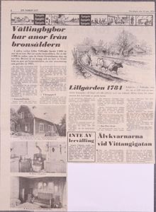 Tidningsartikel om Vällingbys historia