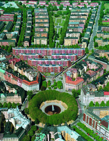 Flygfoto över Karlaplan