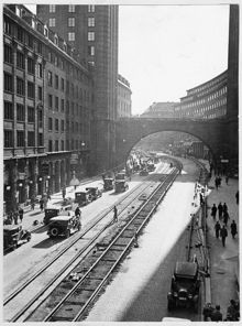 Banarbete på Kungsgatan 1931