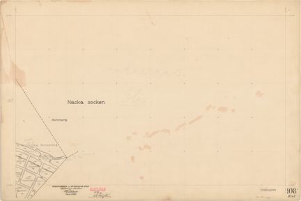 Bladet är ritat i tusch på papper som numera är gulnat