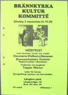 Höstfest med Brännkyrka kulturkommitté