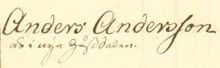Barnhuspojken Anders Gideon, född omkring 1747