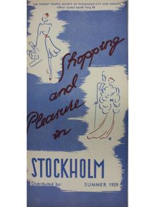 ”Shopping and Pleasure in Stockholm” – broschyr Stockholms Turisttrafikförbund 1939