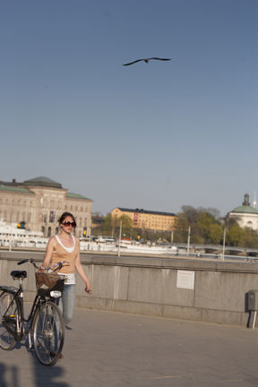 Graham Greenes litterära skylt på Norrbro.