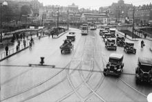 Slussområdet under ombyggnad år 1934 .