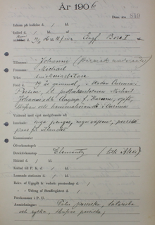 Jordbruksarbetaren Johanni Michail från Persien kommer till Stockholm 1906 - polishandling från utlänningsexpeditionen