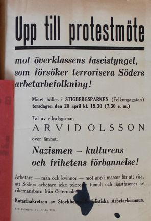 Bild på affisch Upp till protestmöte