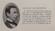 Hugo Ivar Arwidsson. Ledamot av stadsfullmäktige 1869-1881