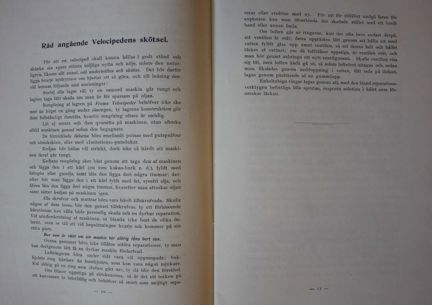 Råd angående velocipedens skötsel 1898 