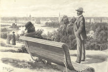 Utsikt från Skansen mot Östermalm 1911