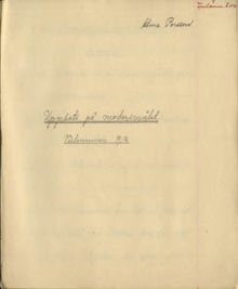 Elevuppsats av Stina Persson "Betydelsen av ett sunt idrottsliv" - Åhlinska skolan VT 1912