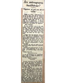 "Äro spårvagnarna bacillhärdar?" – artikel Svenska Dagbladet 1916