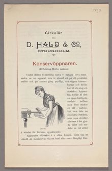 Konservöppnare från D. Hald och kompani