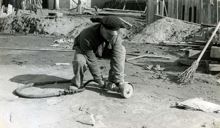 Katarinatunneln, Putsning av betongen med alundumslipskivor