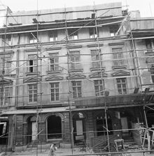 Storgatan 19, gatufasad. Inför rivning
