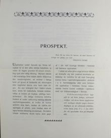 Sällskapet barnavård – prospekt över kurser i spädbarnsvård 1900