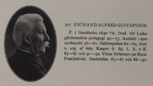 Richard Alfred Gustafsson. Ledamot av stadsfullmäktige 1883-1887 och 1888-1892 