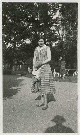 Elin Wägner vid kvinnliga medborgarskolan vid Fogelstad, 1930
